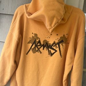 BTS  Jungkook artist made hoodie in mustard yellow. Size medium. Kpop oppa